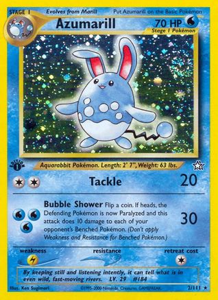 Azumarill 2/111 - Neo Genesis 1st Edition Holofoil-1