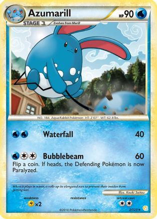 Azumarill 2/123 - HeartGold SoulSilver Holofoil-1