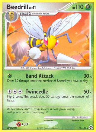 Beedrill/106 - Great Encounters Reverse Holofoil