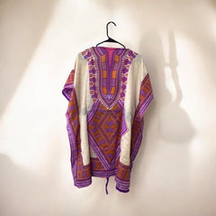 Pink and Orange Printed Kaftan for Women-1