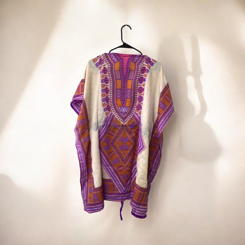 Pink and Orange Printed Kaftan for Women-1