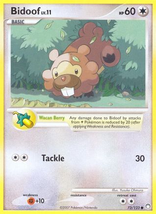 Bidoof 73/123 - Mysterious Treasures Reverse Holofoil-1