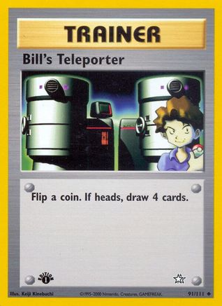 Bill's Teleporter 91/111 - Neo Genesis 1st Edition-1