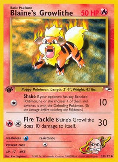 Blaine's Growlithe (35) 35/132 - Gym Heroes 1st Edition-1