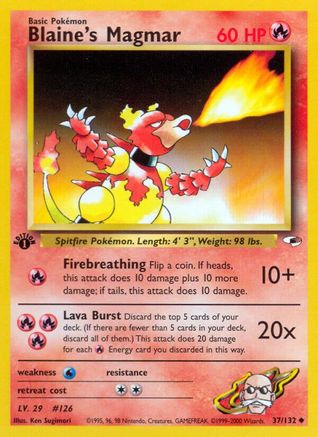 Blaine's Magmar 37/132 - Gym Heroes-1