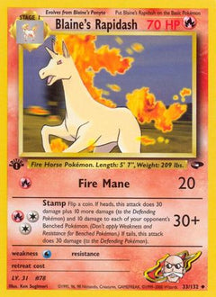 Blaine's Rapidash 33/132 - Gym Challenge Unlimited-1
