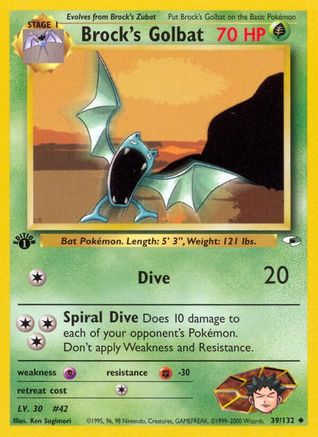 Brock's Golbat 39/132 - Gym Heroes-1