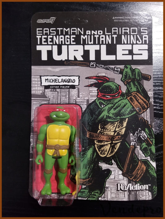 Super7 ReAction – TMNT Michelangelo (Mirage Variant, UPC: 840049812185)