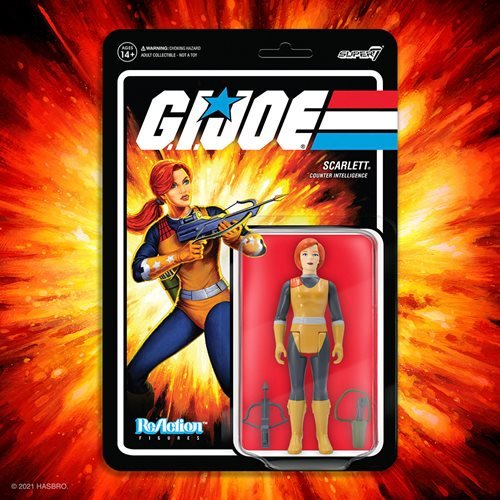 Super7 – G.I. Joe ReAction: Figura de acción de Scarlett de 3.75 pulgadas (UPC: 840049813649)