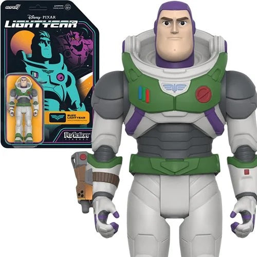 Super7 – Lightyear ReAction: Figura de acción de Buzz Lightyear de 3.75 pulgadas (UPC: 840049821132)