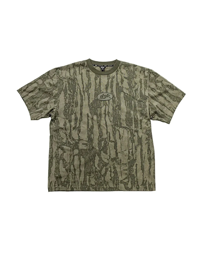 DGK 'Cortex' Heavyweight Embroidered Tee - Bark Camo-1