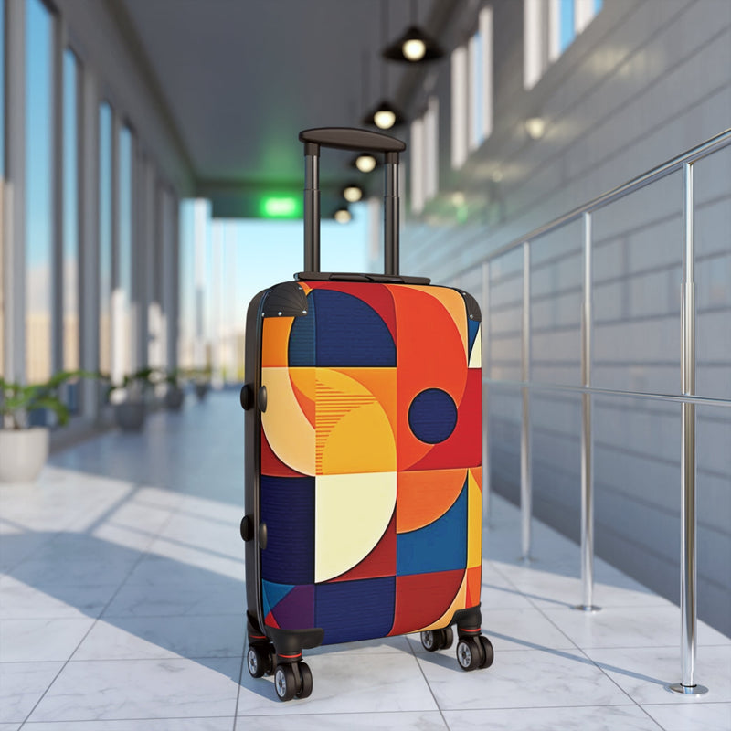 Suitcase — Retro Geometric Carry-On Luggage (Bold Mid-Century Pattern)-4