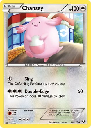 Chansey (80) 80/108 - Dark Explorers Reverse Holofoil-1