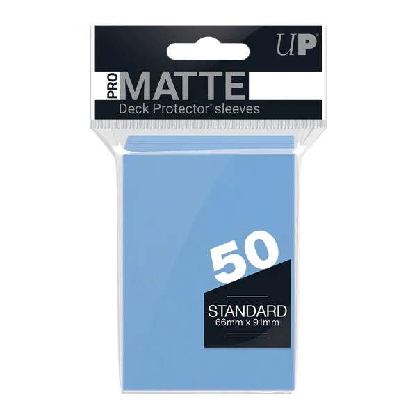 PRO-Matte Standard Deck Protector Sleeves (Light Blue)-1