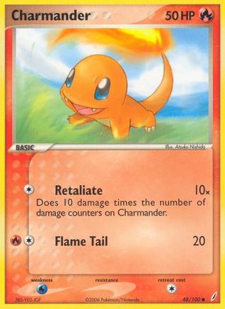 Charmander 48/100 - Crystal Guardians Reverse Holofoil-1