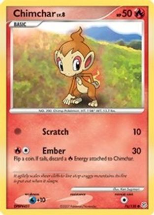 Chimchar 76/130 - Diamond and Pearl Reverse Holofoil-1