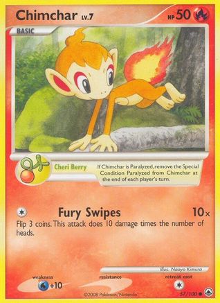 Chimchar (57)/100 - Majestic Dawn Reverse Holofoil-1
