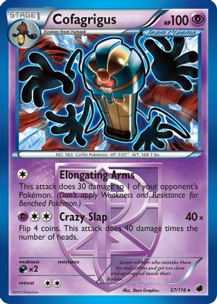 Cofagrigus (Team Plasma) (57)/116 - Plasma Freeze Reverse Holofoil-1