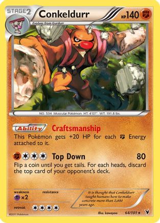 Conkeldurr (64)/101 - Noble Victories Reverse Holofoil-1