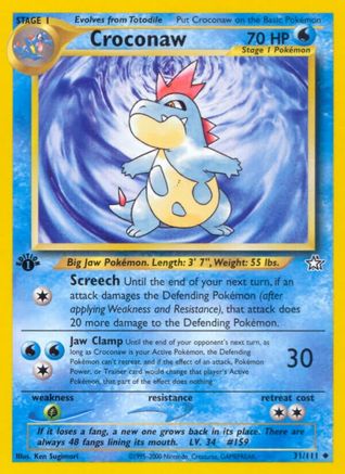 Croconaw (31) 31/111 - Neo Genesis Unlimited-1