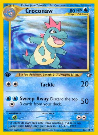 Croconaw (32) 32/111 - Neo Genesis 1st Edition-1