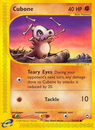 Cubone 72/147 - Aquapolis-1