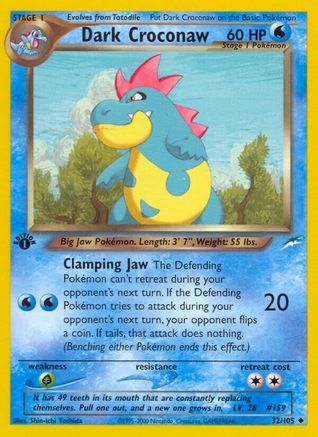 Dark Croconaw 32/105 - Neo Destiny 1st Edition-1