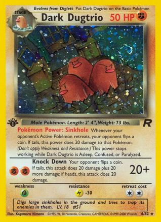 Dark Dugtrio (6) 6/82 - Team Rocket-1