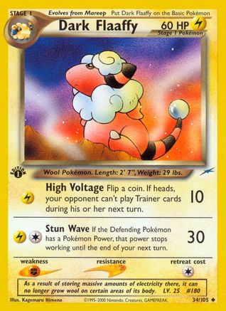 Dark Flaaffy 34/105 - Neo Destiny 1st Edition-1