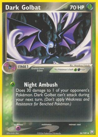 Dark Golbat 34/109 - Team Rocket Returns Reverse Holofoil-1