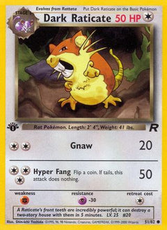Dark Raticate 51/82 - Team Rocket 1st Edition-1