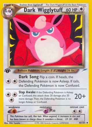 Dark Wigglytuff 40/105 - Neo Destiny 1st Edition-1