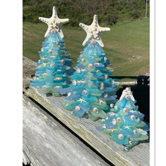 Blue Christmas Tree - DIY Holiday Tabletop Decoration-3