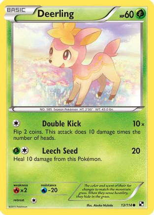 Deerling 13/114 - Black and White Reverse Holofoil-1