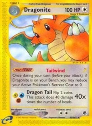 Dragonite (43)/165 - Expedition Reverse Holofoil-1