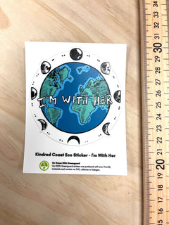 I'M WITH HER Eco Vinyl Stickers-1