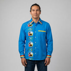Embroidered Ribbon Shirt (Bear Paw)-2