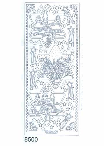 Deco Stickers - Christmas Stars with Scenes-1