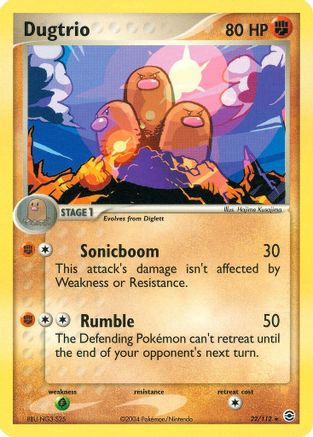 Dugtrio/112 - FireRed & LeafGreen Reverse Holofoil-1