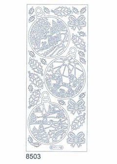 Deco Stickers - Christmas Balls with scenes-1