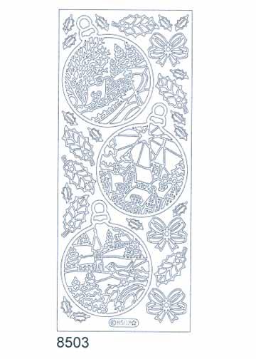 Deco Stickers - Christmas Balls with scenes-1