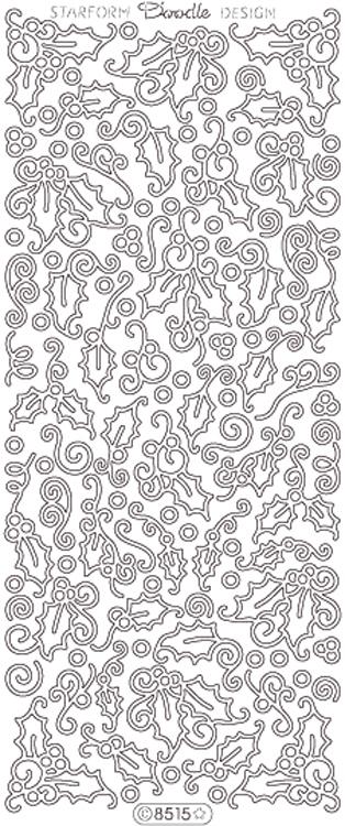 Deco Stickers -Swirls and Holly-1