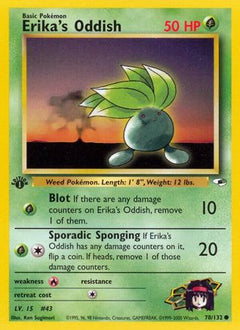 Erika's Oddish (78) 78/132 - Gym Heroes 1st Edition-1