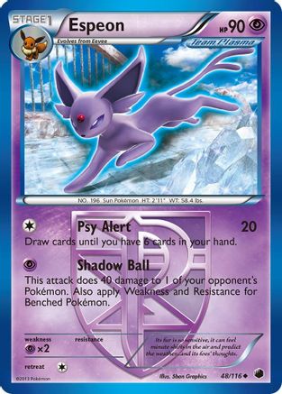 Espeon (Team Plasma) 48/116 - Plasma Freeze Reverse Holofoil-1