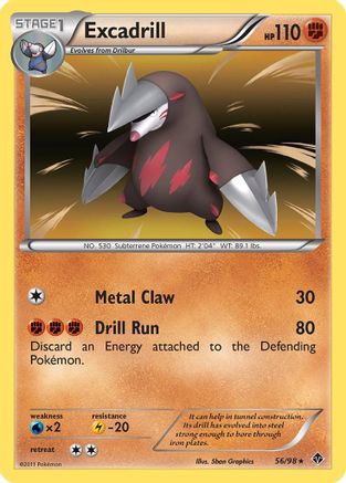 Excadrill (56) 56/98 - Emerging Powers Reverse Holofoil-1