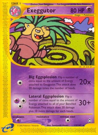 Exeggutor (13)/147 - Aquapolis Reverse Holofoil-1