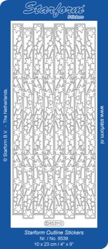 Deco Stickers - Ribbon Border-Shooting Stars-1