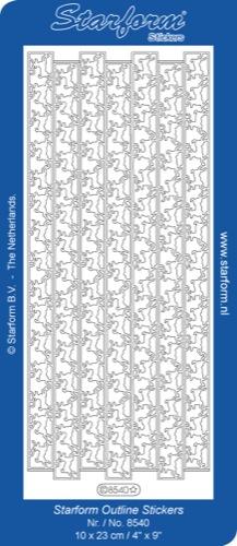 Deco Stickers - Ribbon Border-Reindeer-1