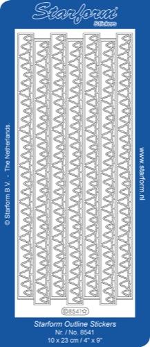 Deco Stickers - Ribbon Borders- Christmas Trees-1
