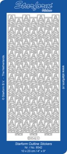 Deco Stickers - Ribbon Border-Trees with Presents-1